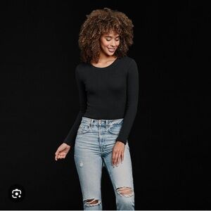 Nuuds long sleeve ribbed crew neck bodysuit